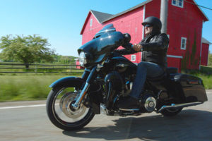 Howard on his motorcycle